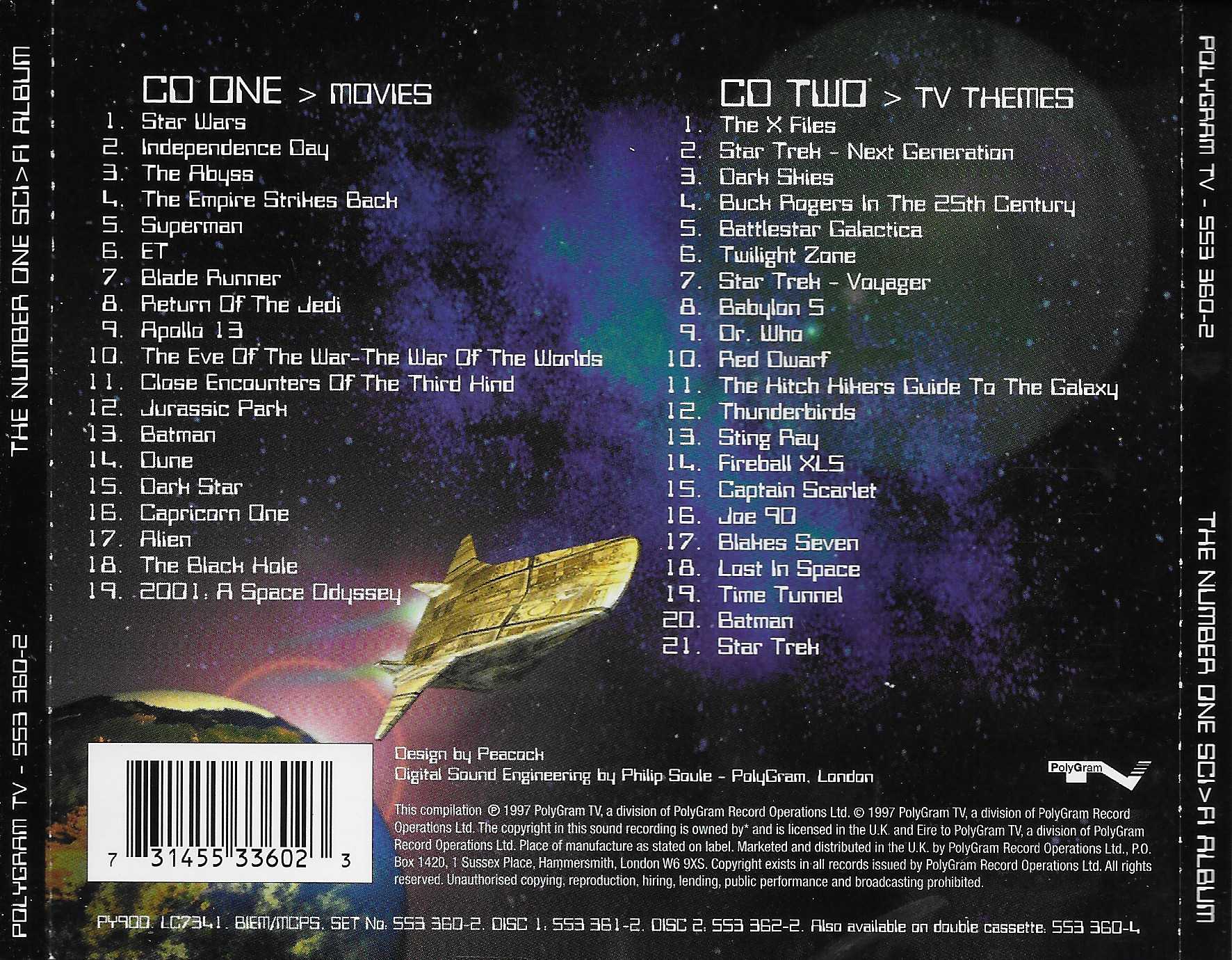 Picture of 553360 - 2 Sci > fi album (The no. 1) by artist Various from ITV, Channel 4 and Channel 5 library